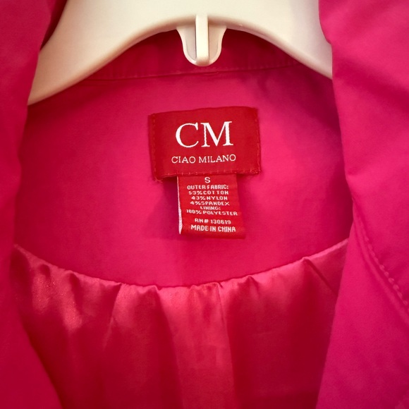 Ciao Milano Women’s Hot Pink Anna Rain Utility Jacket - Picture 4 of 5